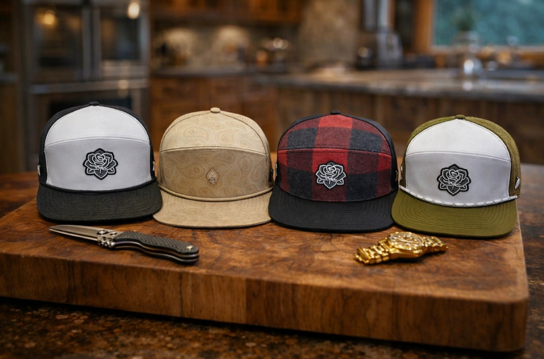Flat Brim 6-panel hats